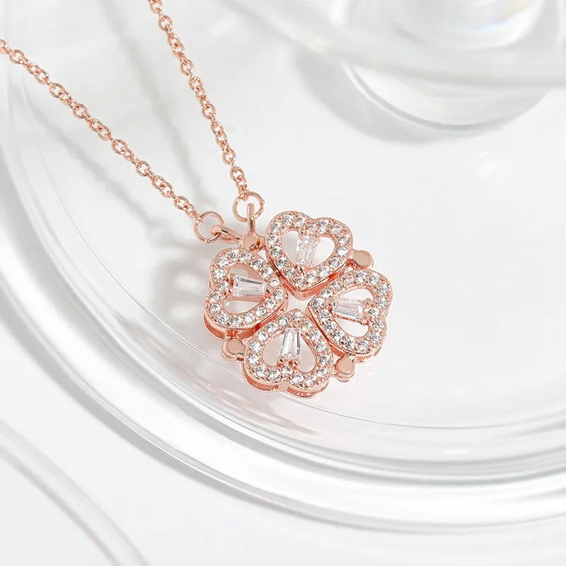 Asterly™ Lucky Hearts Clover Necklace