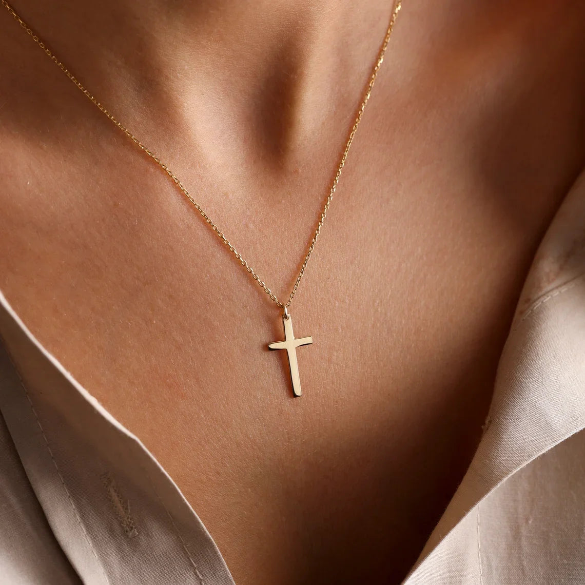 Asterly™ Faith Minimal Cross Necklace